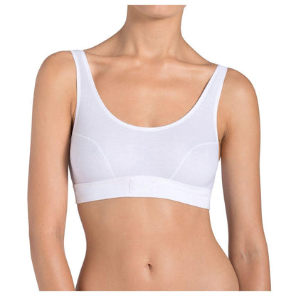 White - Side - Sloggi Womens-Ladies Plain Comfort Sports Bra