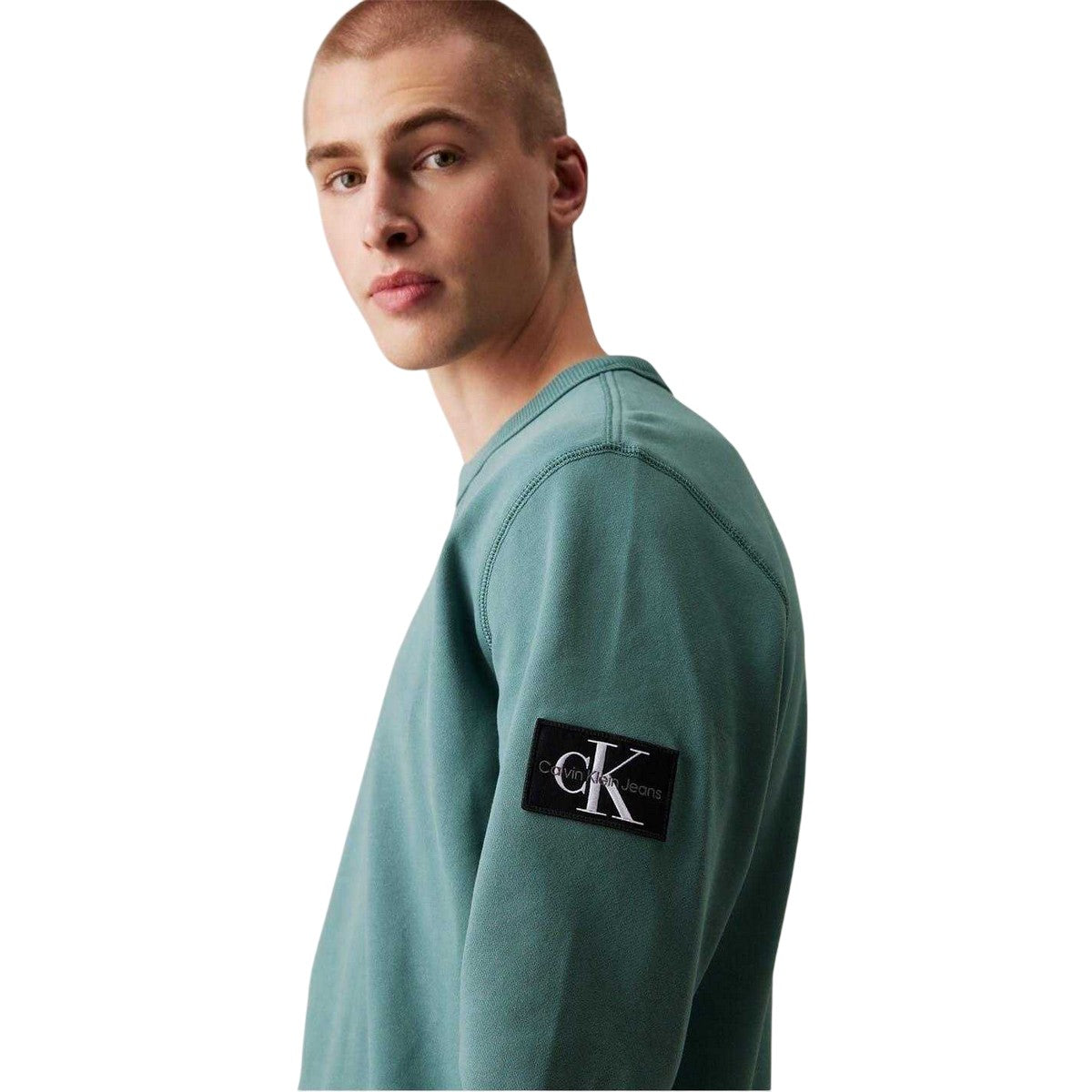 North Atlantic - Back - Calvin Klein Mens Badge Crew Neck Sweatshirt
