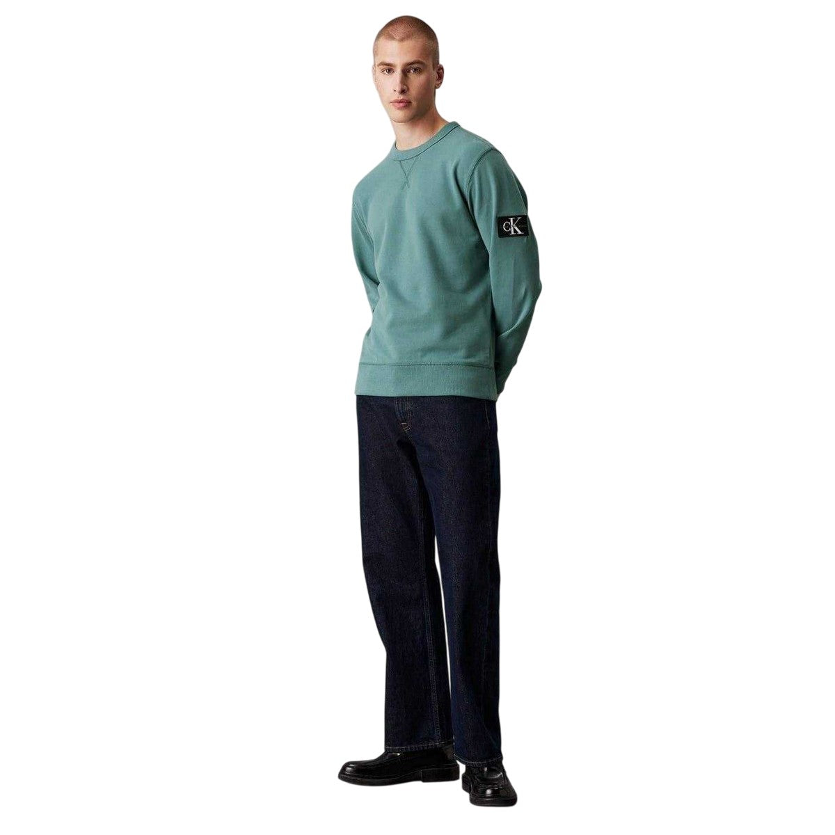 North Atlantic - Side - Calvin Klein Mens Badge Crew Neck Sweatshirt