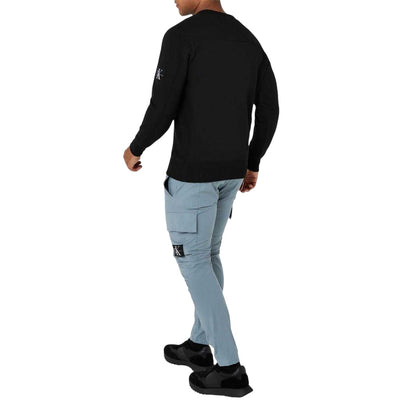 Black - Back - Calvin Klein Mens Badge Crew Neck Sweatshirt