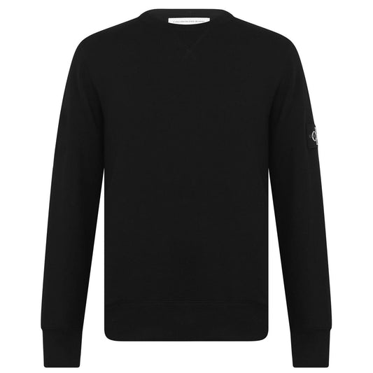 Black - Front - Calvin Klein Mens Badge Crew Neck Sweatshirt