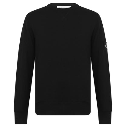 Black - Front - Calvin Klein Mens Badge Crew Neck Sweatshirt