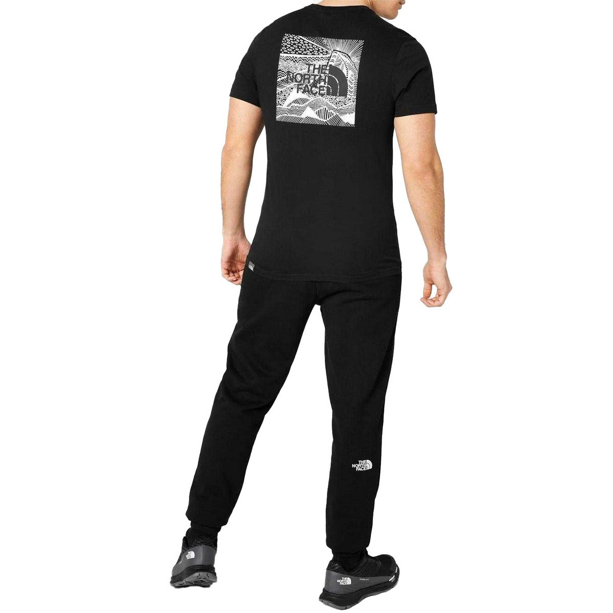 Black - Pack Shot - The North Face Mens Redbox Celebration Back Print T-Shirt