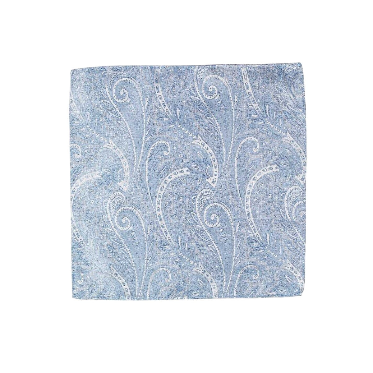 Light Blue - Side - Twisted Tailor Paisley Tie & Pocket Square Set
