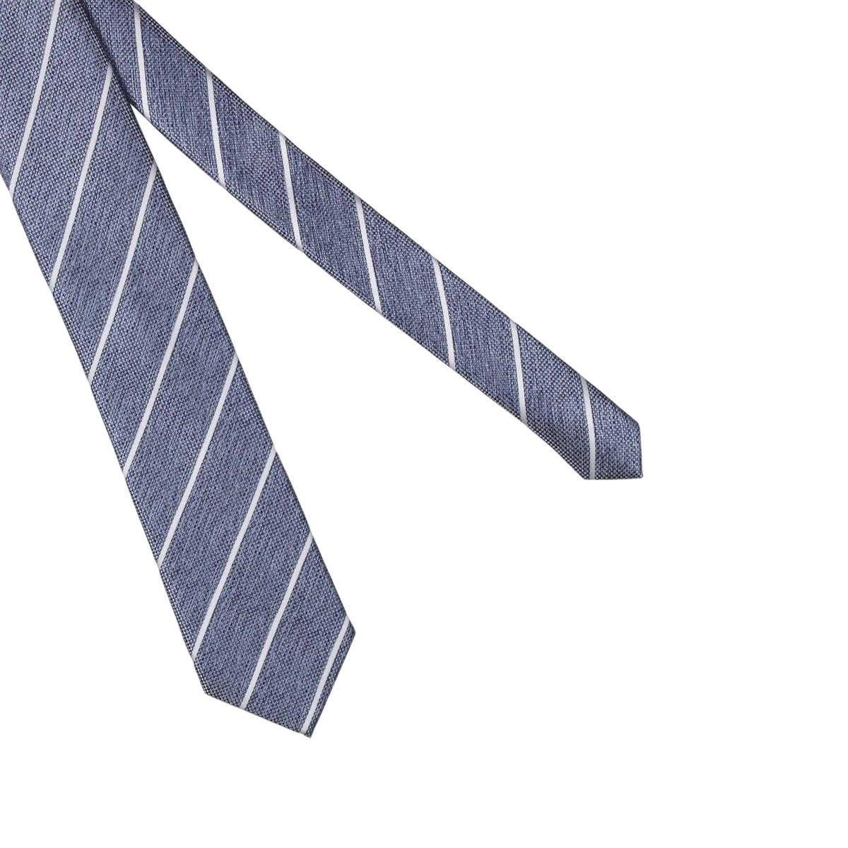 Blue - Back - Twisted Tailor Contrast Striped Tie