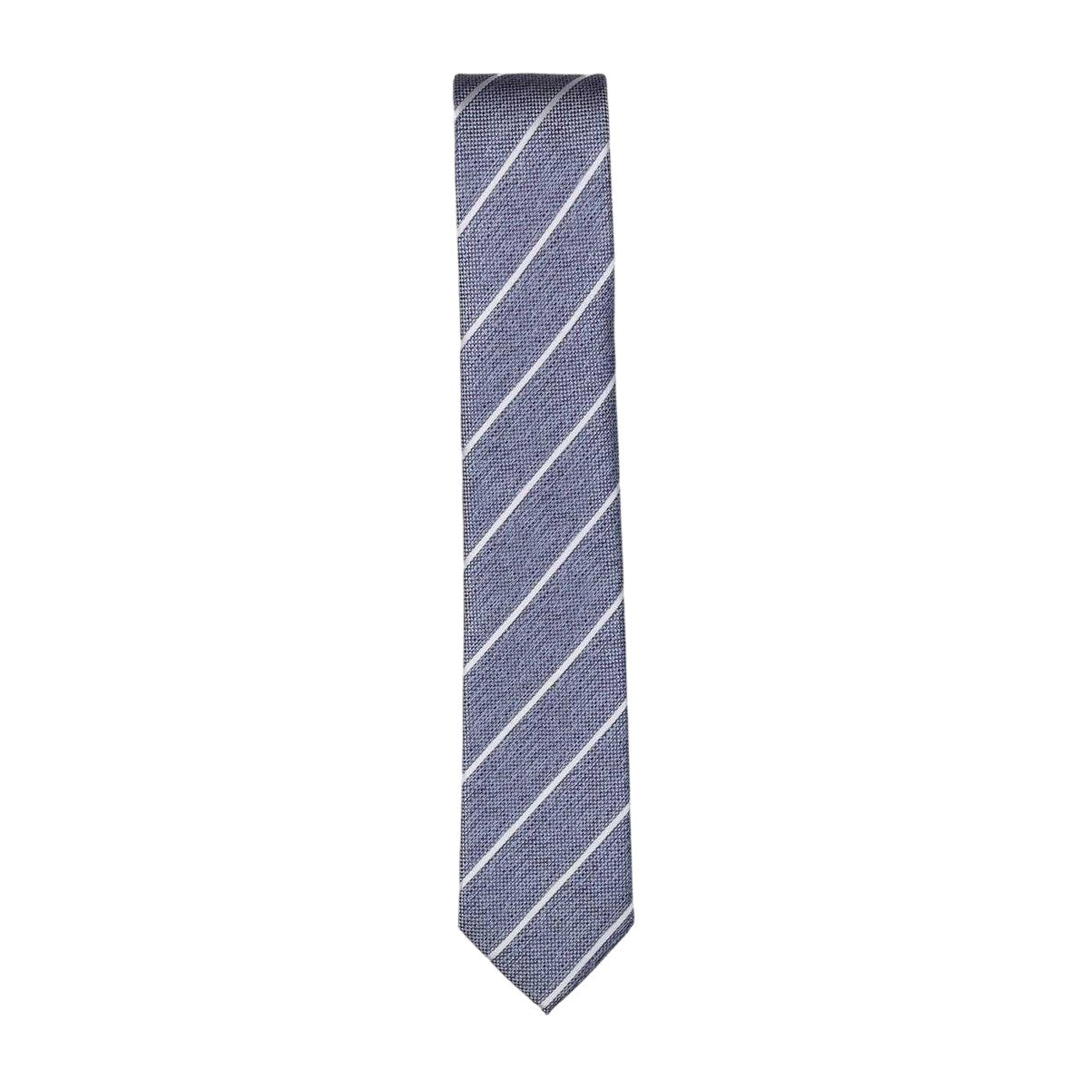 Blue - Front - Twisted Tailor Contrast Striped Tie