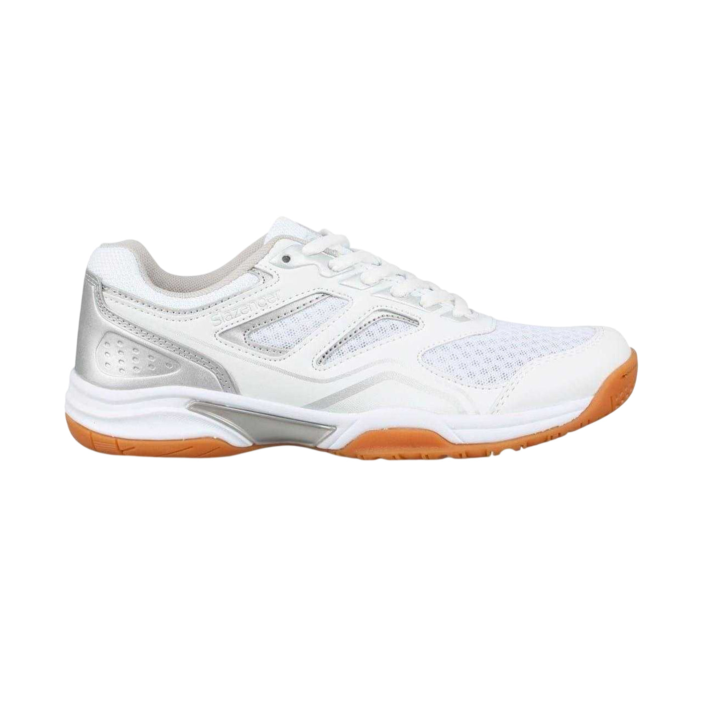 White - Side - Slazenger Womens-Ladies Indoor Court Trainers