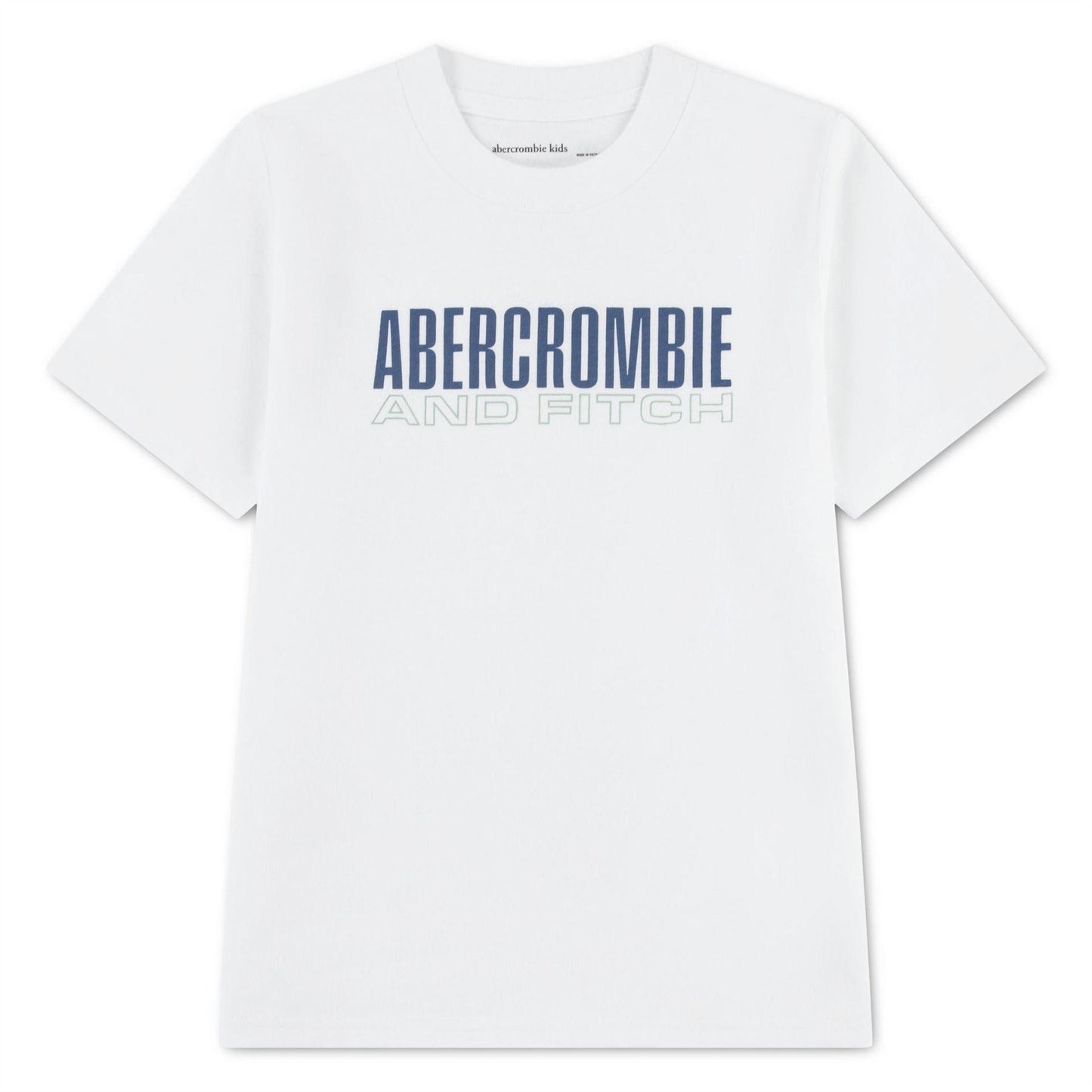 White - Front - Abercrombie & Fitch Childrens-Kids Regular T-Shirt