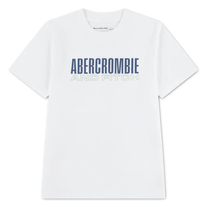 White - Front - Abercrombie & Fitch Childrens-Kids Regular T-Shirt