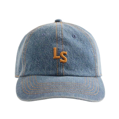 Indigo Blue - Front - Levis Monogram Denim Baseball Cap