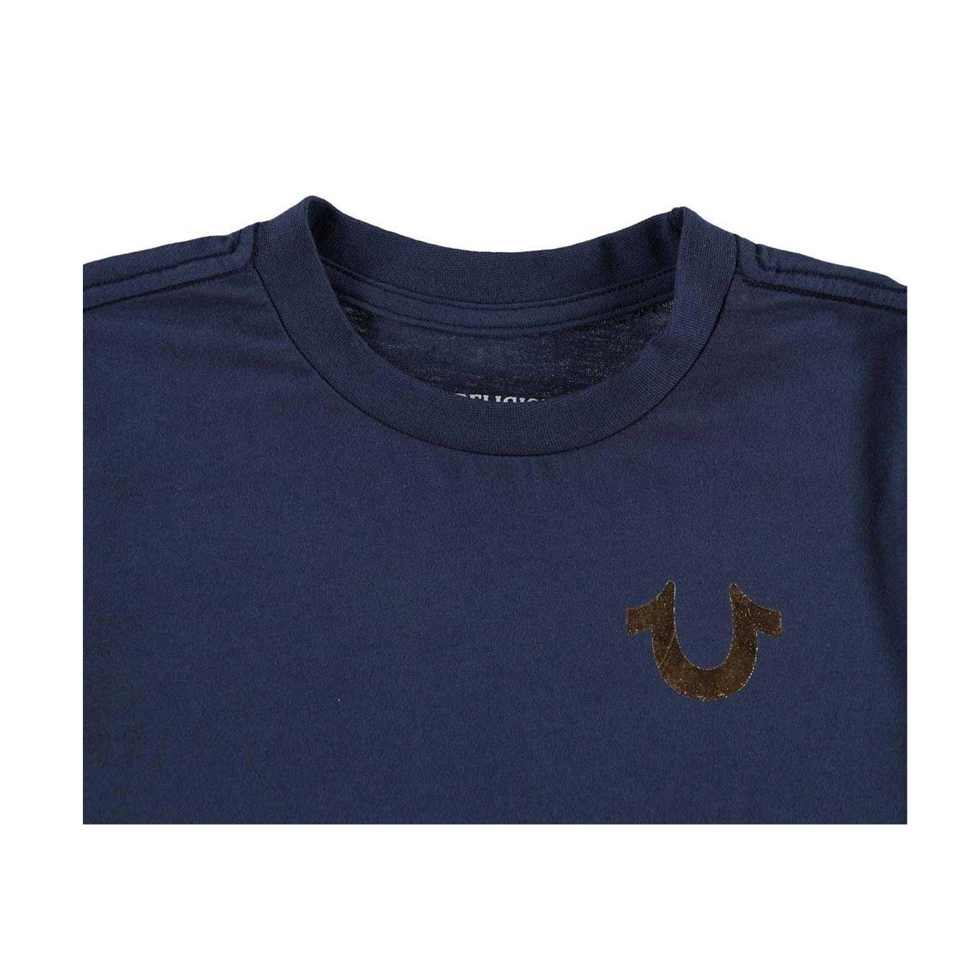 Navy - Side - True Religion Boys Horseshoe Crew Neck Short-Sleeved T-Shirt