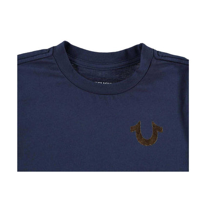 Navy - Side - True Religion Boys Horseshoe Crew Neck Short-Sleeved T-Shirt