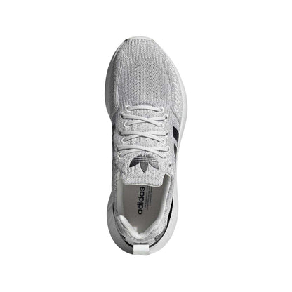 White-Black - Pack Shot - Adidas Womens-Ladies Swift Run 22 Textile Trainers