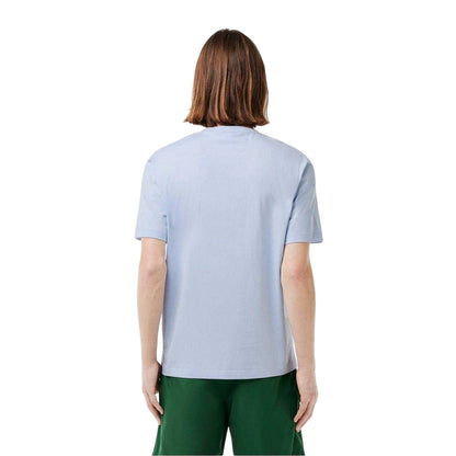 Blue - Back - Lacoste Mens Logo Printed Cotton T-Shirt