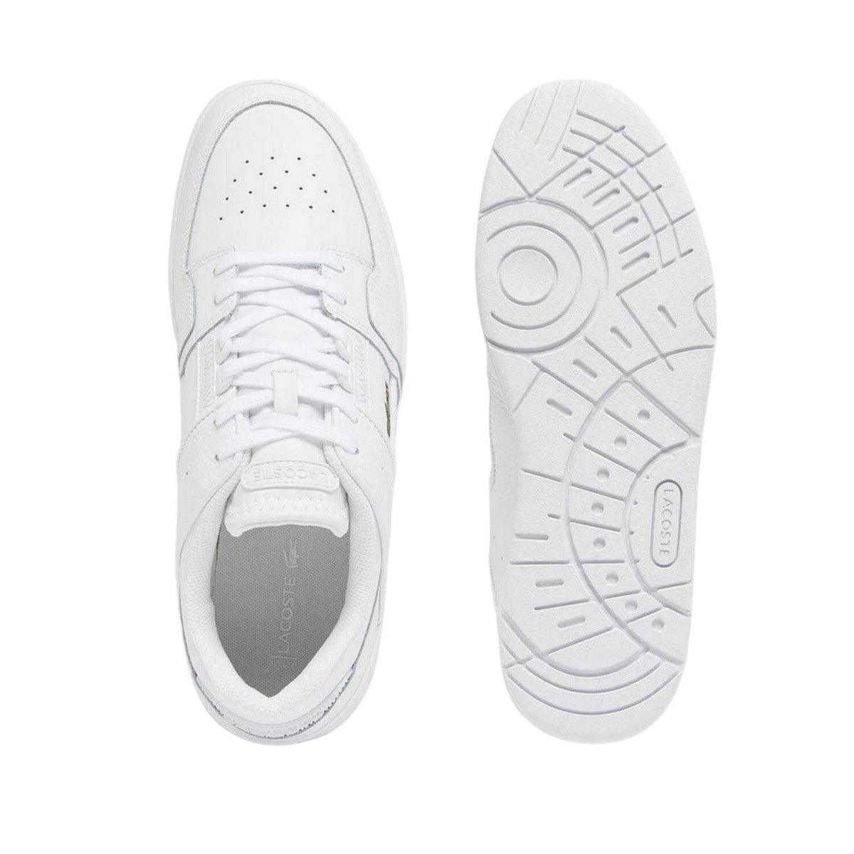 White - Pack Shot - Lacoste Mens Court Cage Leather Trainers