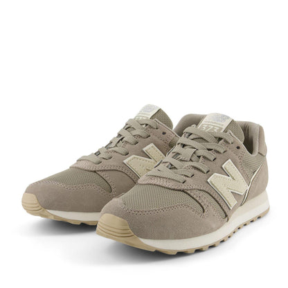Stone - Front - New Balance Womens-Ladies 373 Suede Cushioned Trainers