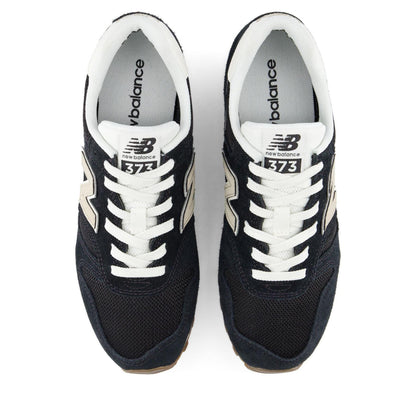 Black-Stone - Side - New Balance Womens-Ladies 373 Suede Cushioned Trainers
