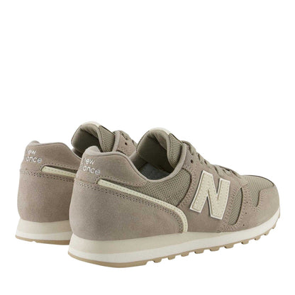 Beige-Off White - Back - New Balance Womens-Ladies 373 Suede Cushioned Trainers