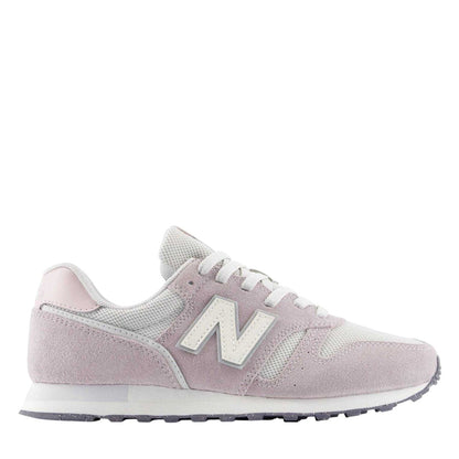 White-Pink - Back - New Balance Womens-Ladies 373 Suede Cushioned Trainers