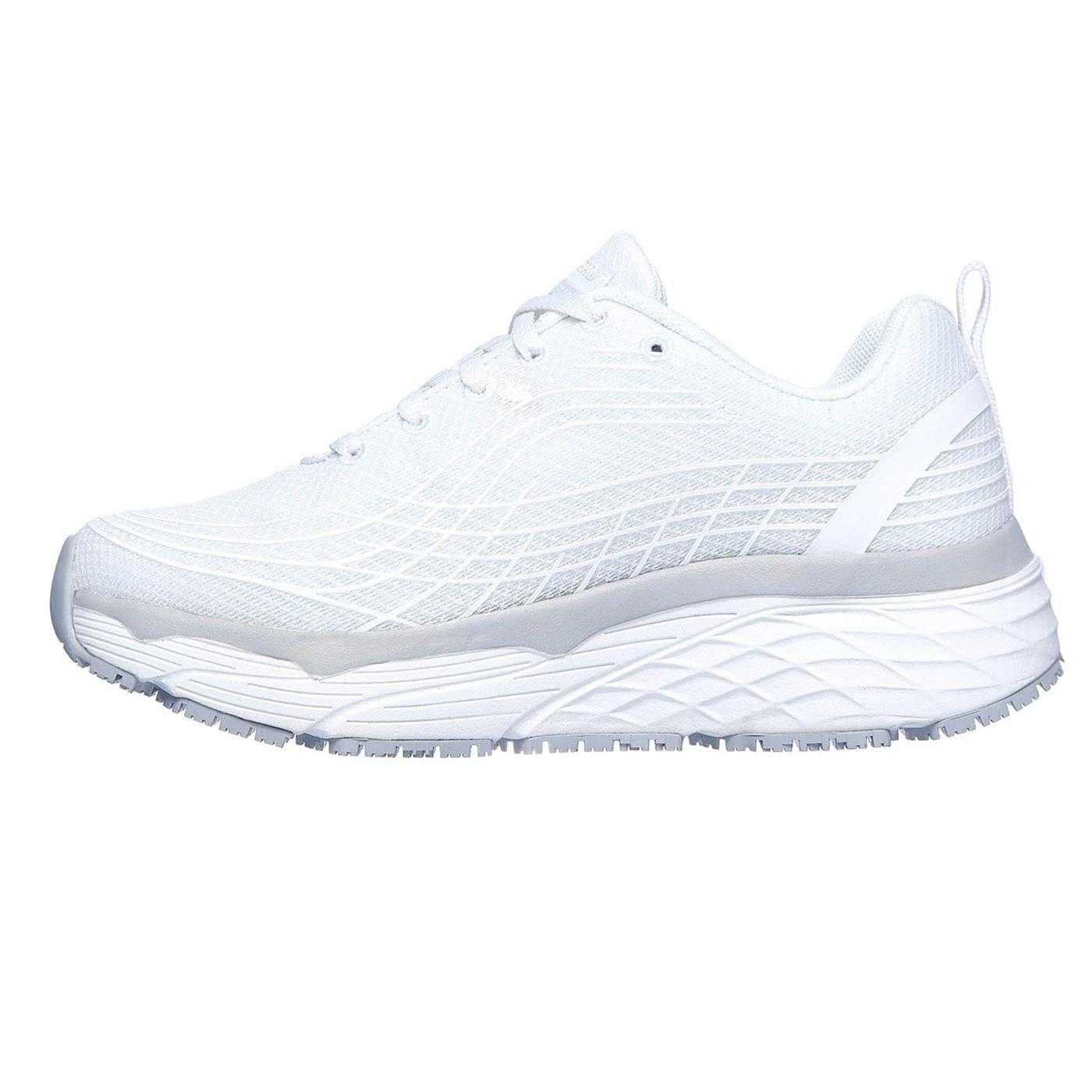 White - Lifestyle - Skechers Womens-Ladies Max Cushioning Elite Geometric Pattern Trainers