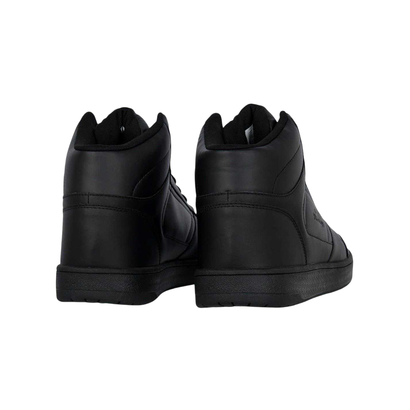 Black - Back - Slazenger Mens Tower Leather High Top Trainers