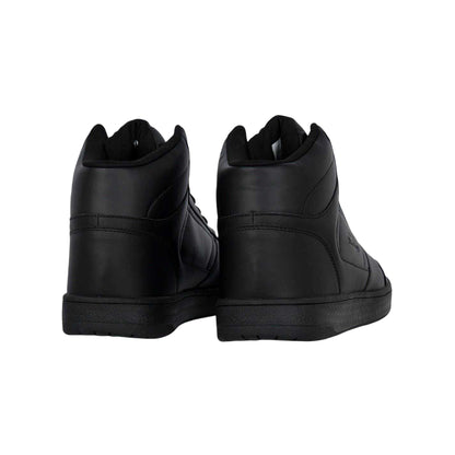 Black - Back - Slazenger Mens Tower Leather High Top Trainers