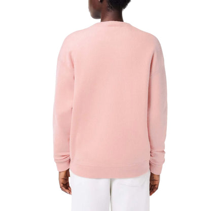Pink - Back - Lacoste Womens-Ladies Wool Relaxed Fit Cardigan