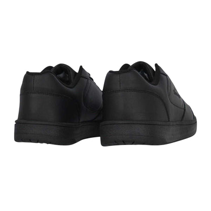Black - Back - Slazenger Mens Tower Leather Low Trainers