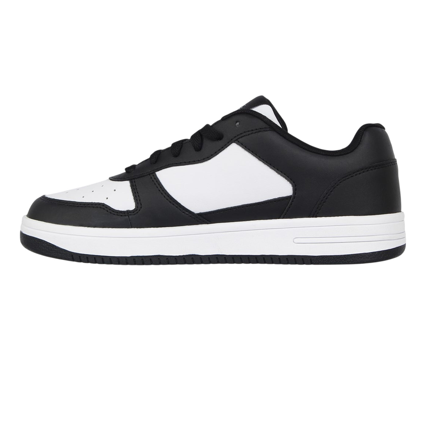 Black-White - Back - Slazenger Mens Tower Leather Low Trainers