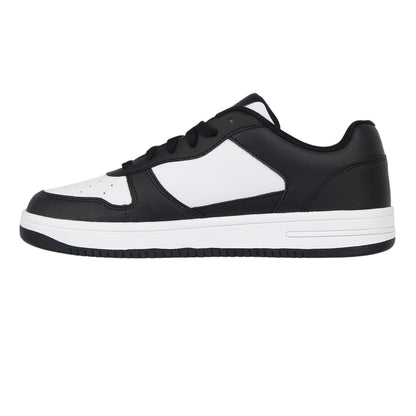 Black-White - Back - Slazenger Mens Tower Leather Low Trainers