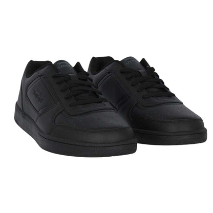 Black - Front - Slazenger Mens Tower Leather Low Trainers