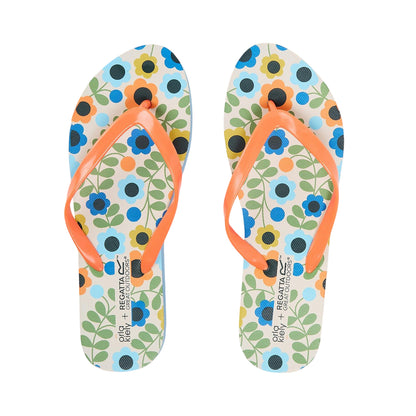 Multicoloured - Side - Regatta Womens-Ladies Orla Meadow Floral Flip Flops