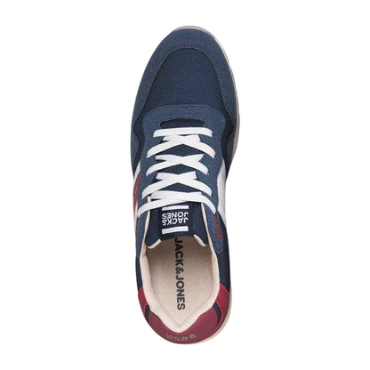 Majolica Blue - Side - Jack And Jones Mens Mesh Flat Trainers