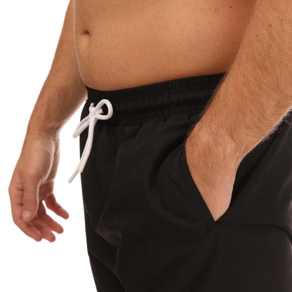 Black - Side - Timberland Mens Sunapee Lake Solid Swim Shorts