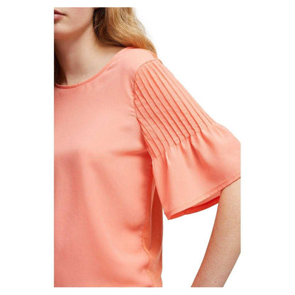 Orange - Side - French Connection Womens-Ladies Crepe T-Shirt