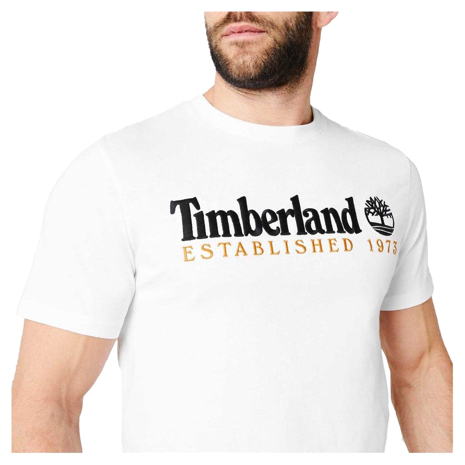 White - Side - Timberland Mens Heritage Cotton T-Shirt