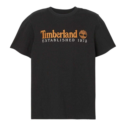 Black-White - Front - Timberland Mens Heritage Cotton T-Shirt