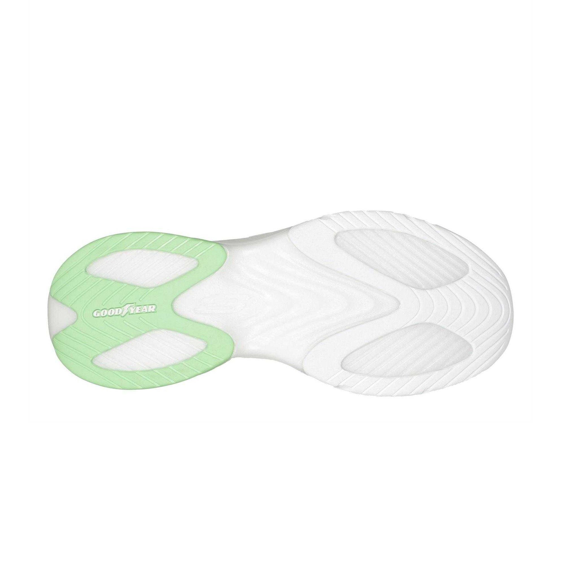 White-Lime - Side - Skechers Womens-Ladies D´Lux Slip-on Trainers