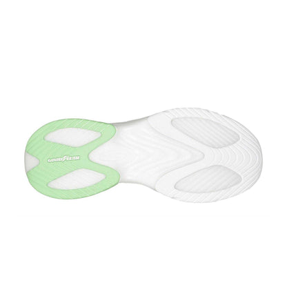 White-Lime - Side - Skechers Womens-Ladies D´Lux Slip-on Trainers