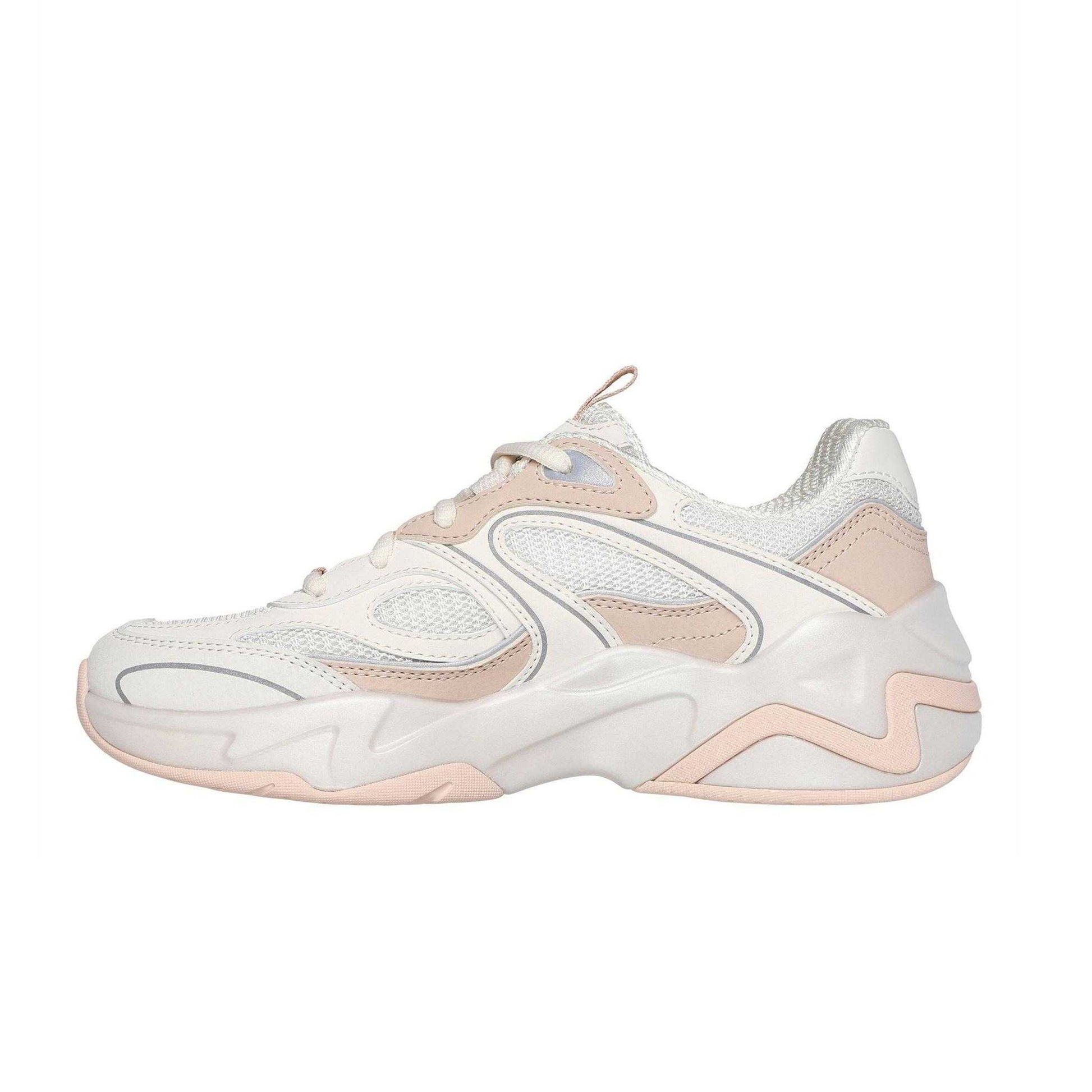 Off White - Back - Skechers Womens-Ladies D´Lux Slip-on Trainers
