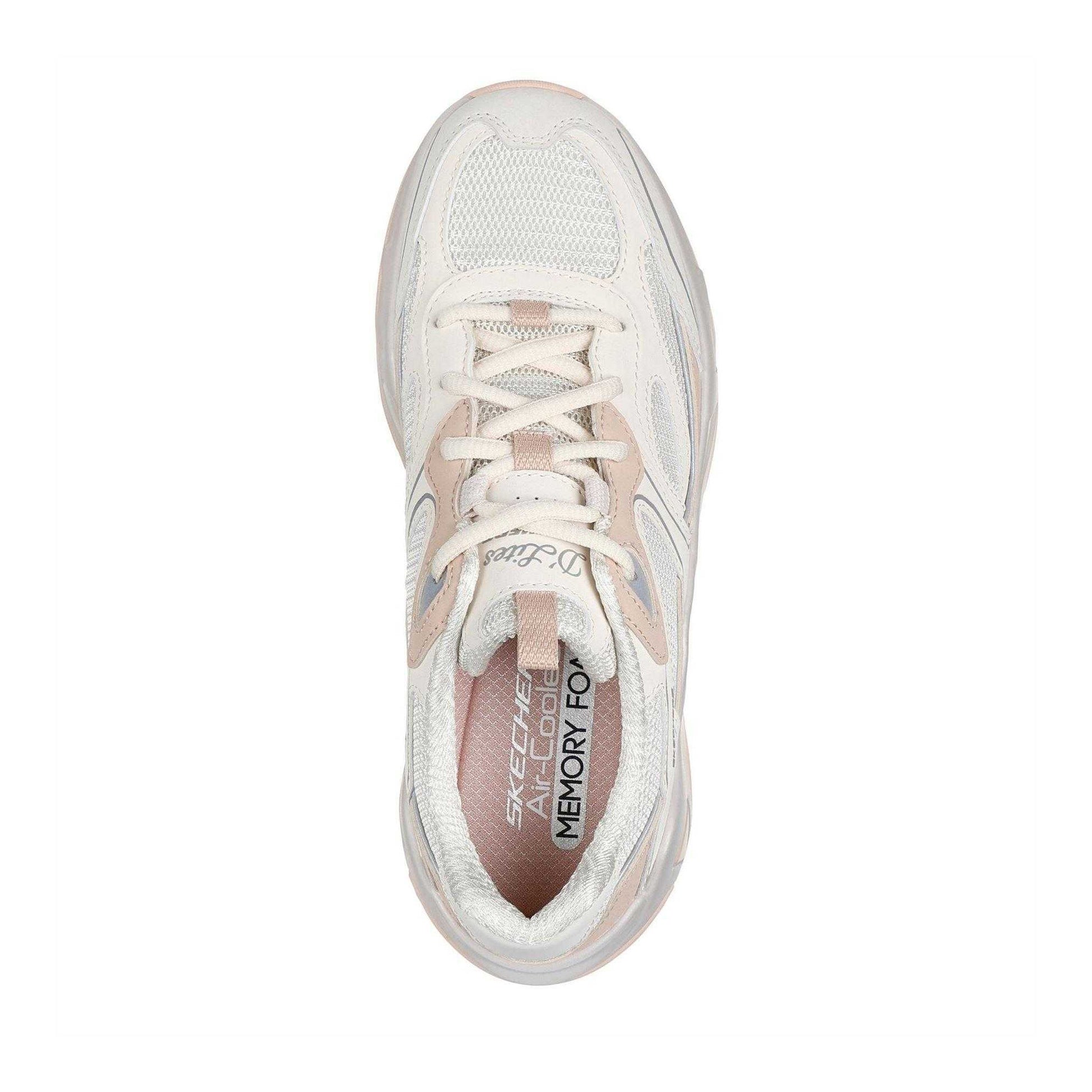 Off White - Side - Skechers Womens-Ladies D´Lux Slip-on Trainers