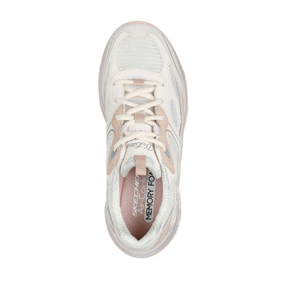 Off White - Side - Skechers Womens-Ladies D´Lux Slip-on Trainers