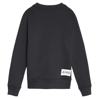 Black - Back - Calvin Klein Boys Institutional Crew Neck Sweatshirt