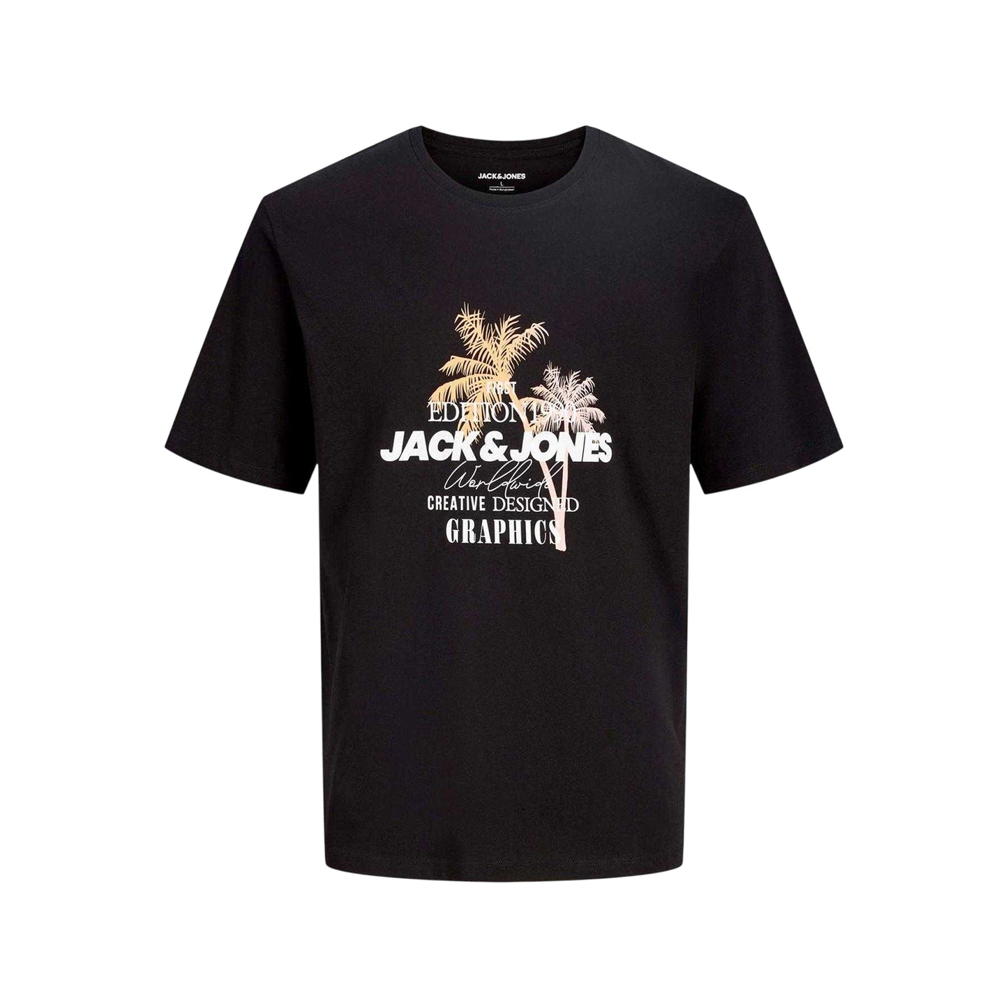 Black-White - Side - Jack And Jones Childrens-Kids T-Shirt (Pack of 2)
