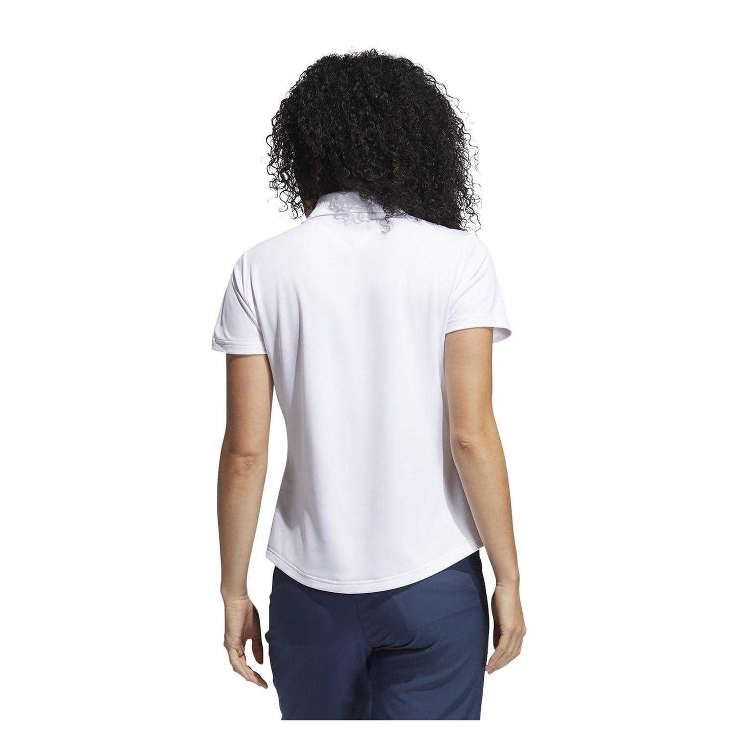 White - Back - Adidas Womens-Ladies Performance Golf Polo Shirt