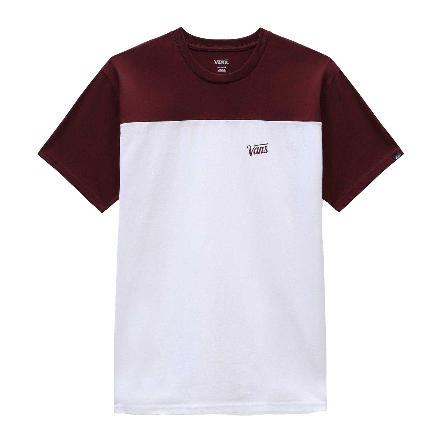 White - Front - Vans Mens Script Crew Neck Regular T-Shirt