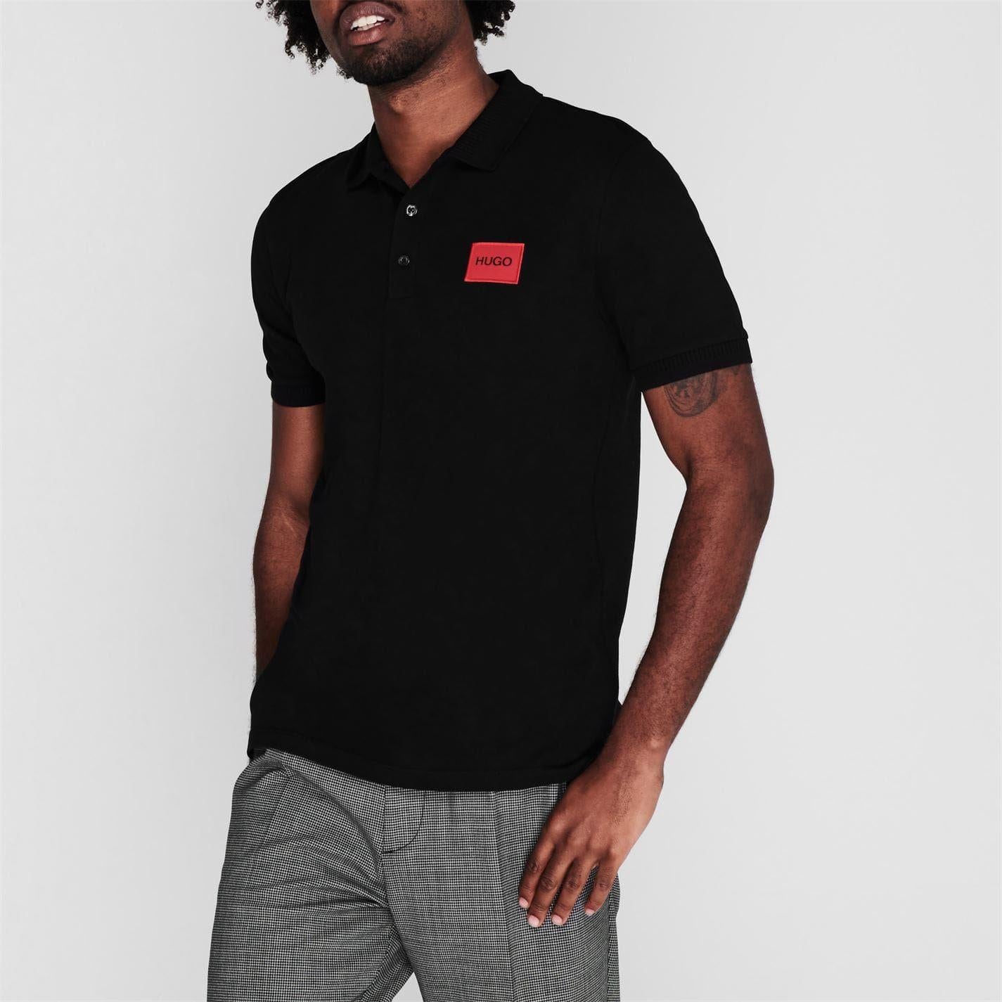 Black - Back - Hugo Mens Deruso Polo Shirt