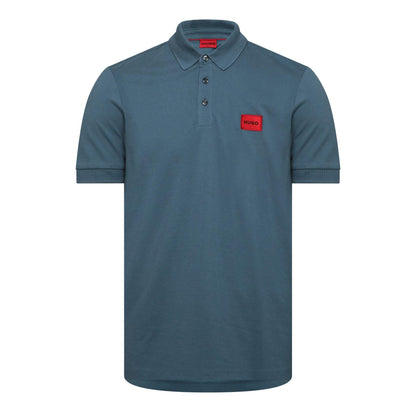 Open Blue - Front - Hugo Mens Deruso Polo Shirt