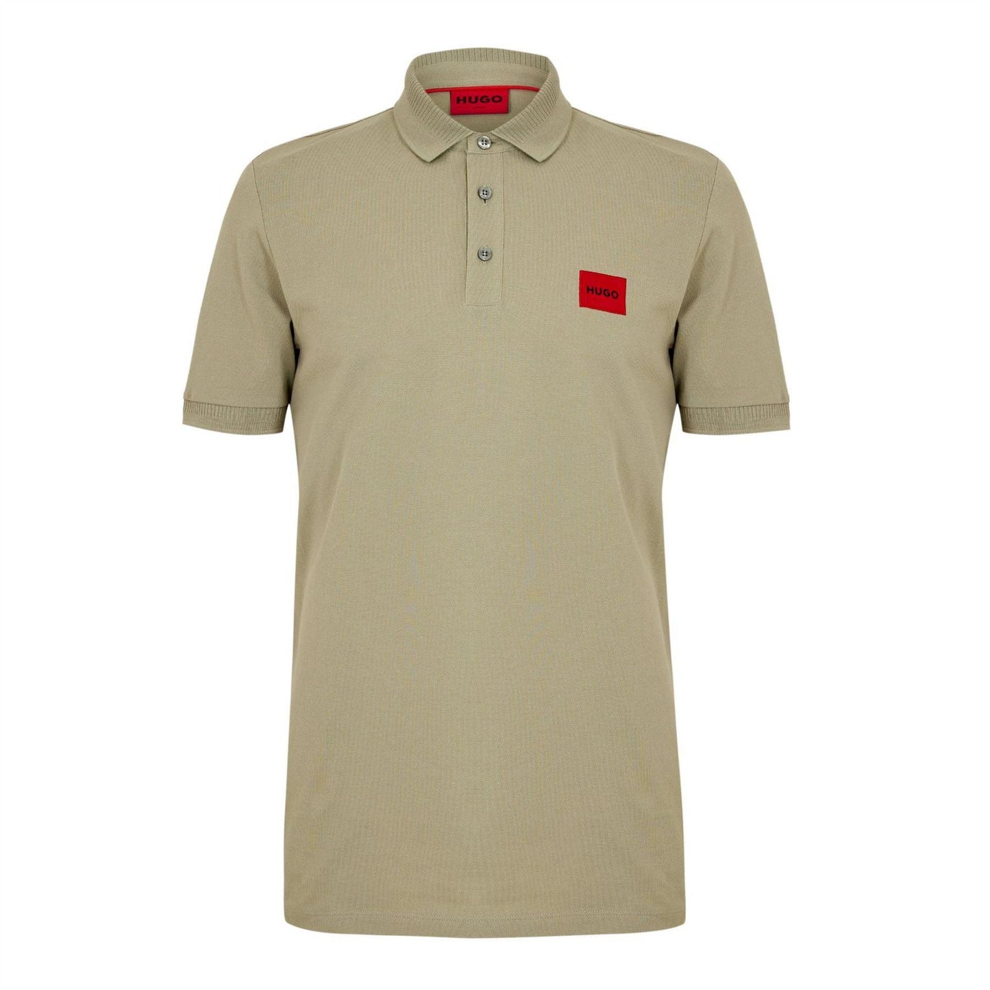 Dark Green - Front - Hugo Mens Deruso Polo Shirt