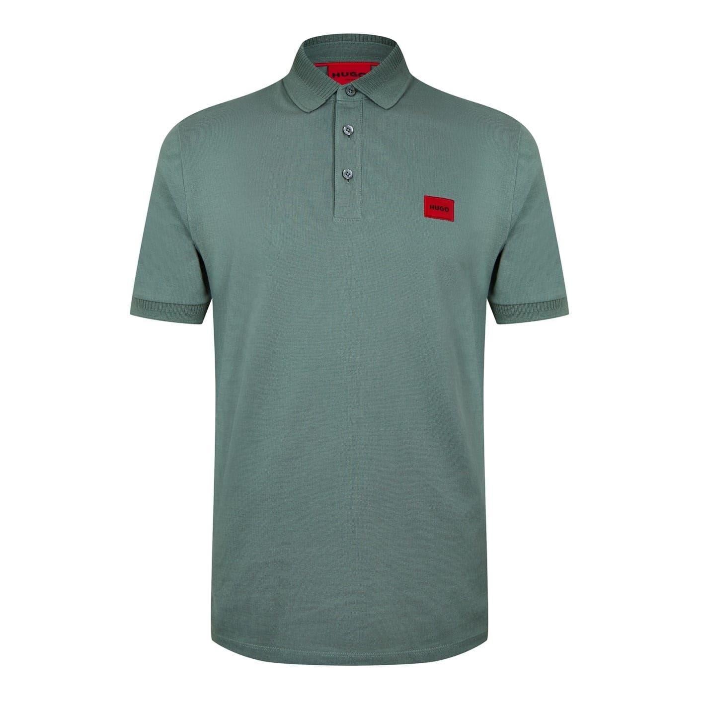 Green - Front - Hugo Mens Deruso Polo Shirt